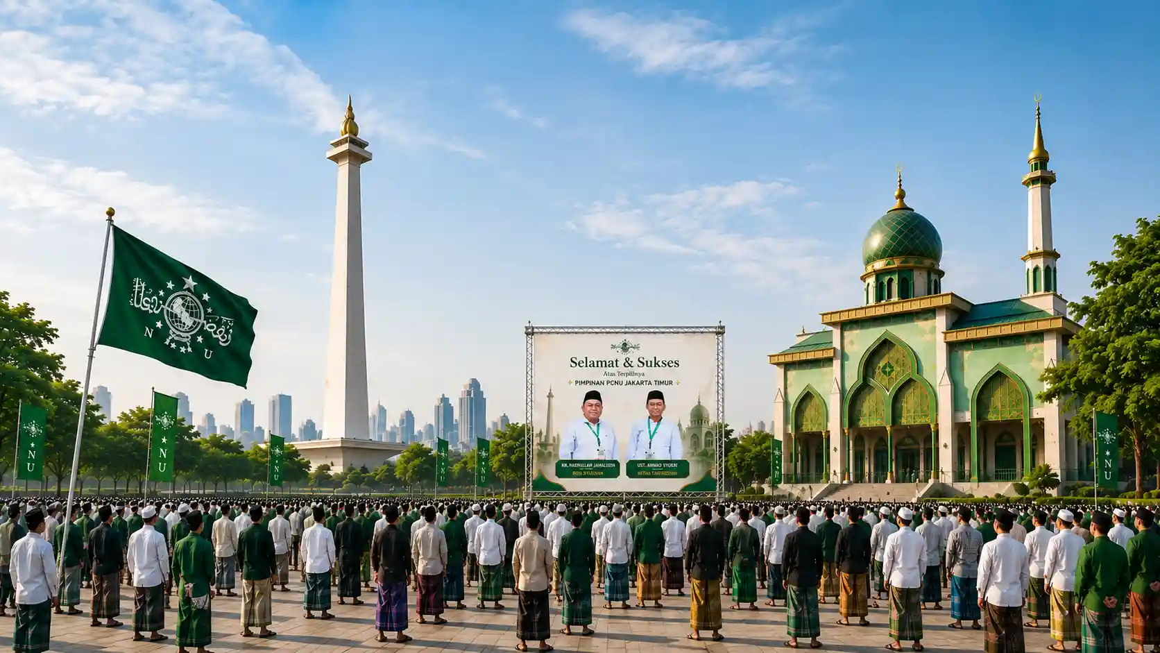 Kebersamaan pengurus dan warga PCNU Pengurus Cabang Kabupaten Demak